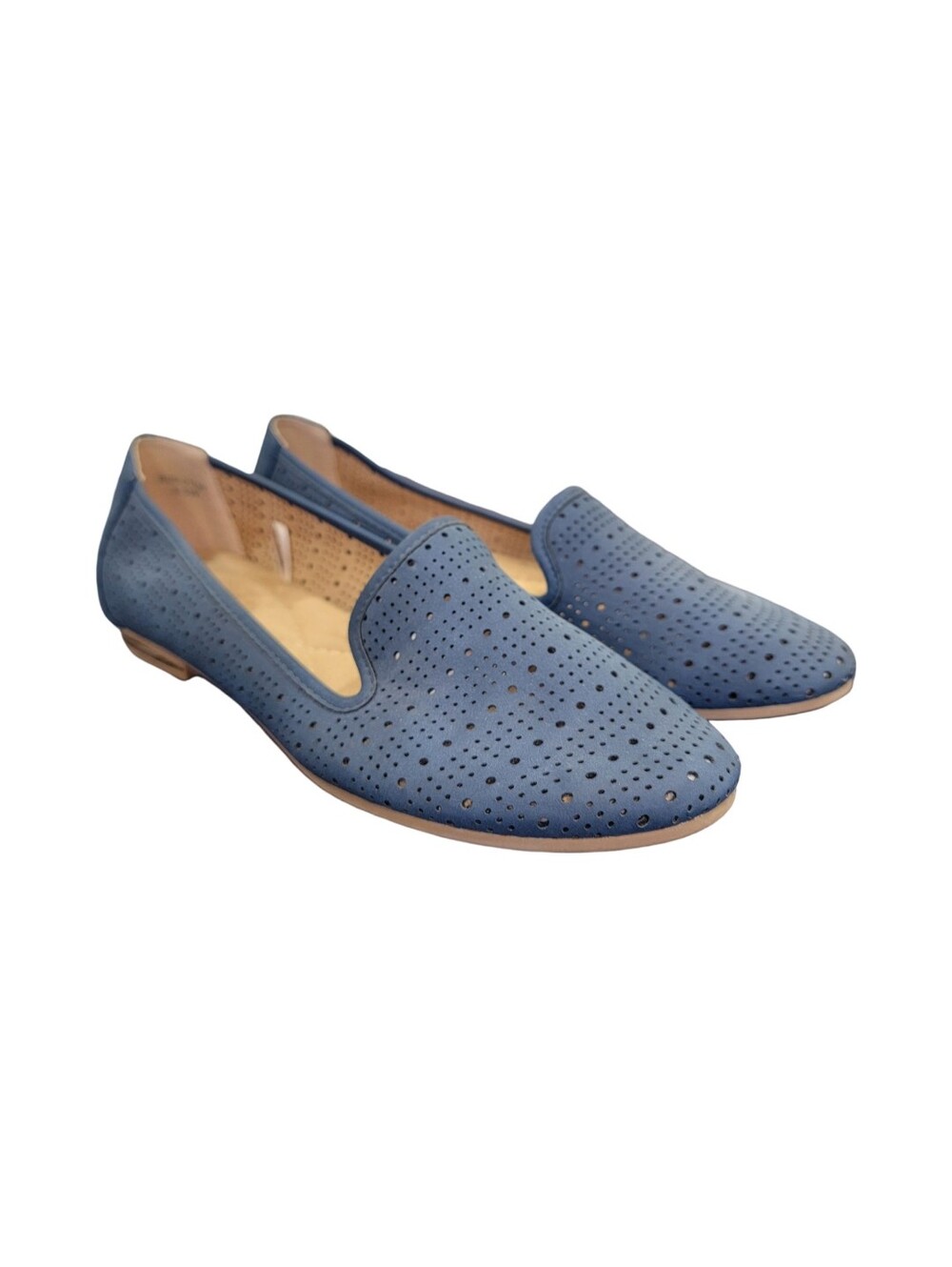 Alexis Bendel Preppy Perforated Comfort Loafers Blue Slip On Flats Women’s 8.5W - Picture 3 of 17